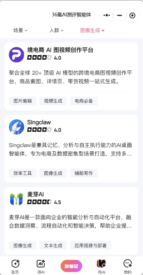 36 氪 AI 测评小程序上新！看真实体验与深度测评，多个新功能等你来玩~