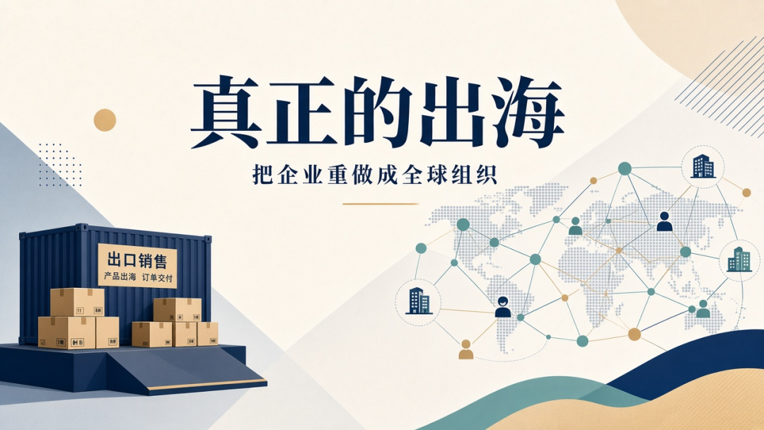 真正的出海，不是把产品卖到海外，而是把企业重做成全球组织