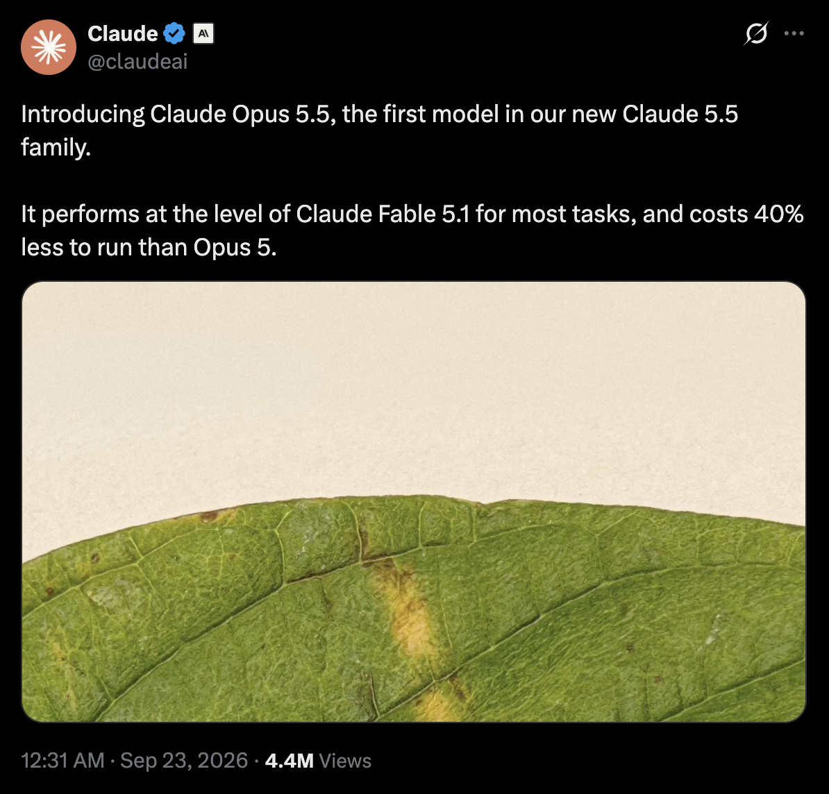 Claude Opus 5.5 发布：一天内迁移 68 万行代码，单任务成本比 GPT-6 Astra 便宜 80%